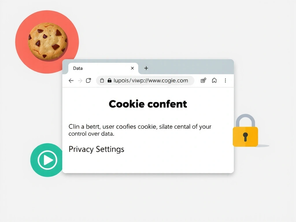 Ilustrace souborů cookie a nastavení soukromí